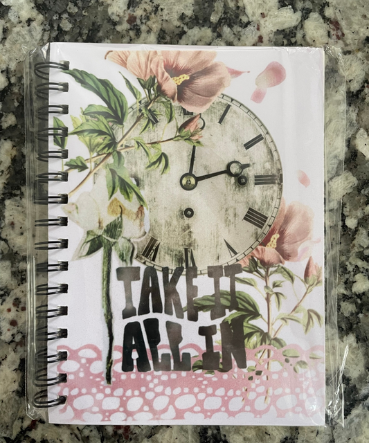Take It All In Custom Spiral Notebook- Timeless Collection